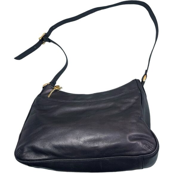 Etienne Aigner Black Leather Crossbody Bag - Picture 1 of 15